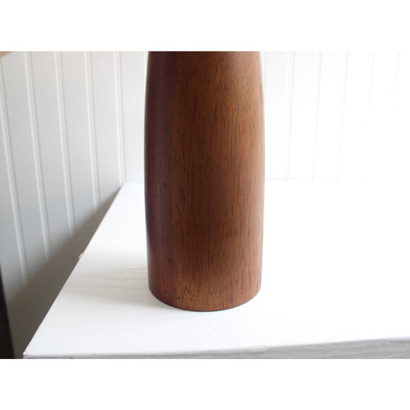 Vintage Mid Century Modern Wooden Mahogany Dome Candlestick 23" - Picture 6 of 7